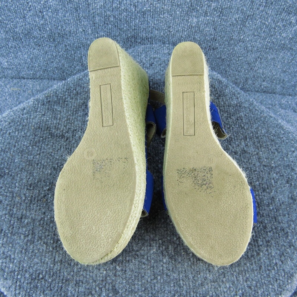 Montego Bay Club Women Ankle Strap Sandal Shoes Blue Synthetic Size 8.5 Medium - Picture 8 of 10